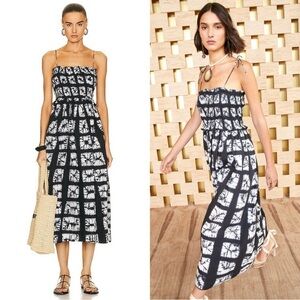 Ulla Johnson AkShara abstract midi dress. Worn once on honeymoon.